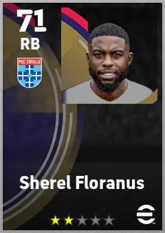 Sherel Floranus eFootball 2026 player card — 71 OVR RB