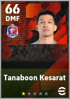 Tanaboon Kesarat eFootball 2026 player card — 66 OVR DMF