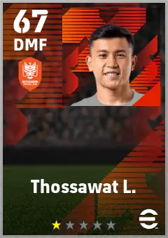 Thossawat L. eFootball 2026 player card — 67 OVR DMF
