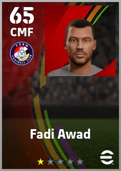 Fadi Awad eFootball 2026 player card — 65 OVR CMF