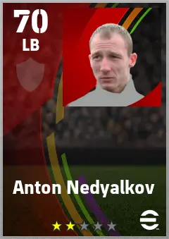 Anton Nedyalkov eFootball 2026 player card — 70 OVR LB