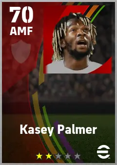 Kasey Palmer eFootball 2026 player card — 70 OVR AMF