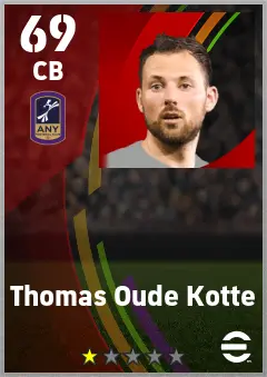 Thomas Oude Kotte eFootball 2026 player card — 69 OVR CB