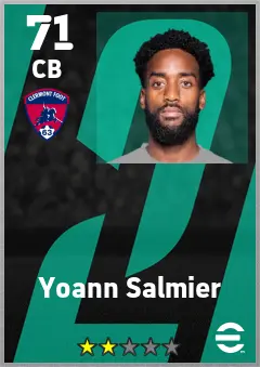 Yoann Salmier eFootball 2026 player card — 71 OVR CB