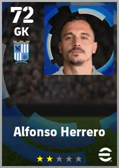 Alfonso Herrero eFootball 2026 player card — 72 OVR GK