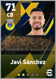 Javi Sanchez eFootball 2026 player card — 71 OVR CB