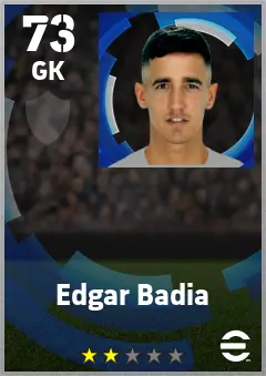 Edgar Badia eFootball 2026 player card — 73 OVR GK