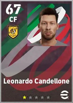 Leonardo Candellone eFootball 2026 player card — 67 OVR CF