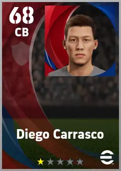 Diego Carrasco eFootball 2026 player card — 68 OVR CB