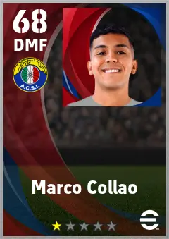 Marco Collao eFootball 2026 player card — 68 OVR DMF