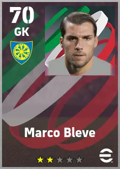 Marco Bleve eFootball 2026 player card — 70 OVR GK