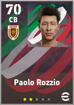 Paolo Rozzio eFootball 2026 player card — 70 OVR CB