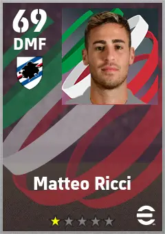 Matteo Ricci eFootball 2026 player card — 69 OVR DMF