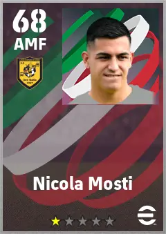 Nicola Mosti eFootball 2026 player card — 68 OVR AMF