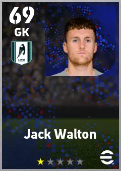 Jack Walton eFootball 2026 player card — 69 OVR GK