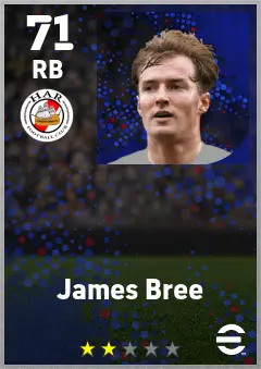 James Bree eFootball 2026 player card — 71 OVR RB