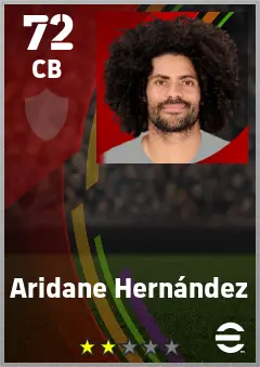 Aridane Hernandez eFootball 2026 player card — 72 OVR CB