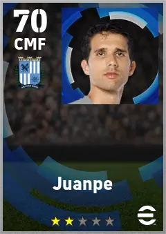 Juanpe eFootball 2026 player card — 70 OVR CMF