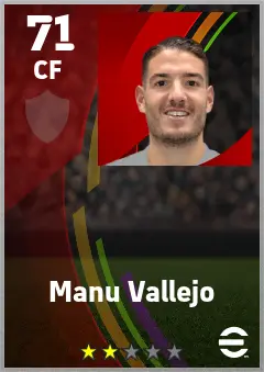 Manu Vallejo eFootball 2026 player card — 69 OVR CF