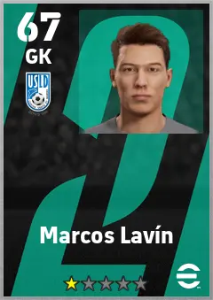 Marcos Lavin eFootball 2026 player card — 67 OVR GK