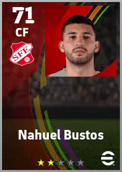 Nahuel Bustos eFootball 2026 player card — 71 OVR CF