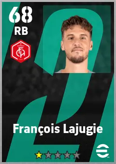 Francois Lajugie eFootball 2026 player card — 68 OVR RB