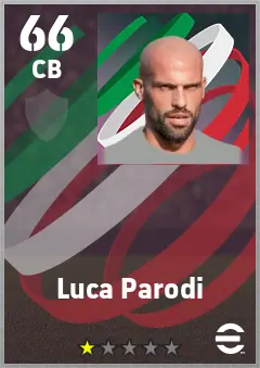 Luca Parodi eFootball 2026 player card — 66 OVR CB
