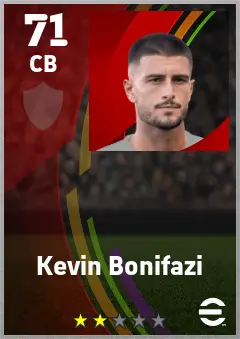 Kevin Bonifazi eFootball 2026 player card — 71 OVR CB