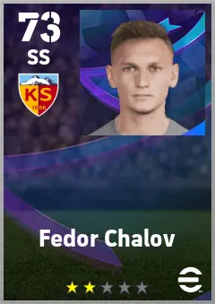Fedor Chalov eFootball 2026 player card — 73 OVR SS