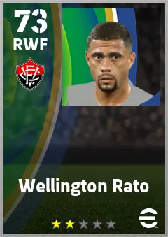Wellington Rato eFootball 2026 player card — 73 OVR RWF