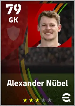 Alexander Nubel eFootball 2026 player card — 79 OVR GK