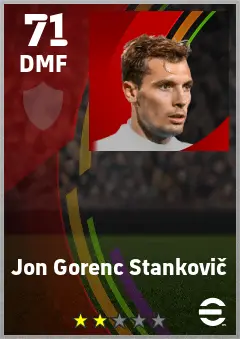 Jon Gorenc Stankovic eFootball 2026 player card — 71 OVR DMF