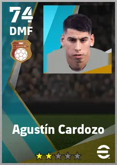 Agustin Cardozo eFootball 2026 player card — 74 OVR DMF