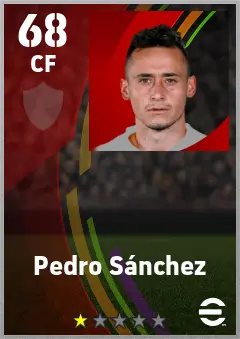 Pedro Sanchez eFootball 2026 player card — 68 OVR CF