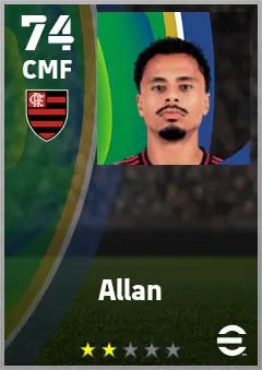 Allan eFootball 2026 player card — 74 OVR CMF