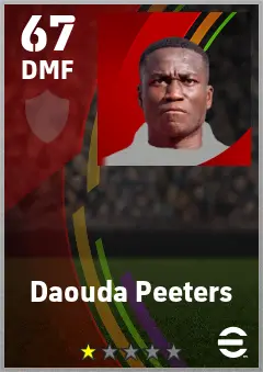 Daouda Peeters eFootball 2026 player card — 67 OVR DMF