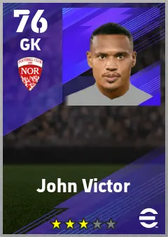 John Victor eFootball 2026 player card — 76 OVR GK