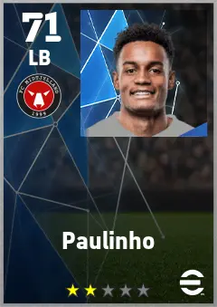 Paulinho eFootball 2026 player card — 71 OVR LB