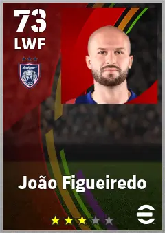 Joao Figueiredo eFootball 2026 player card — 73 OVR LWF