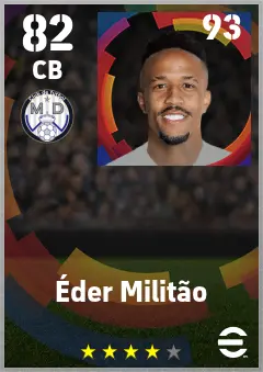 Eder Militao eFootball 2026 player card — 82 OVR CB