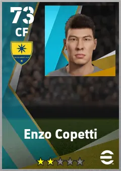 Enzo Copetti eFootball 2026 player card — 73 OVR CF