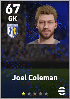Joel Coleman eFootball 2026 player card — 67 OVR GK