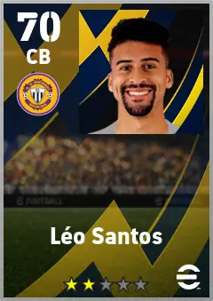 Leo Santos eFootball 2026 player card — 70 OVR CB