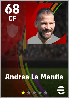 Andrea La Mantia eFootball 2026 player card — 68 OVR CF