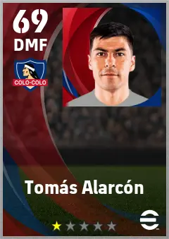 Tomas Alarcon eFootball 2026 player card — 69 OVR DMF