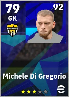 Michele Di Gregorio eFootball 2026 player card — 79 OVR GK