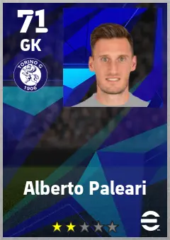 Alberto Paleari eFootball 2026 player card — 71 OVR GK