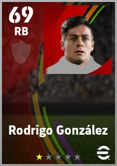 Rodrigo Gonzalez eFootball 2026 player card — 69 OVR RB