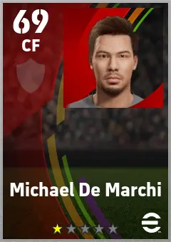 Michael De Marchi eFootball 2026 player card — 69 OVR CF