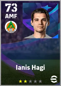 Ianis Hagi eFootball 2026 player card — 73 OVR AMF